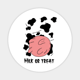 milk or treat cow halloween costume  for adults and kids Magnet